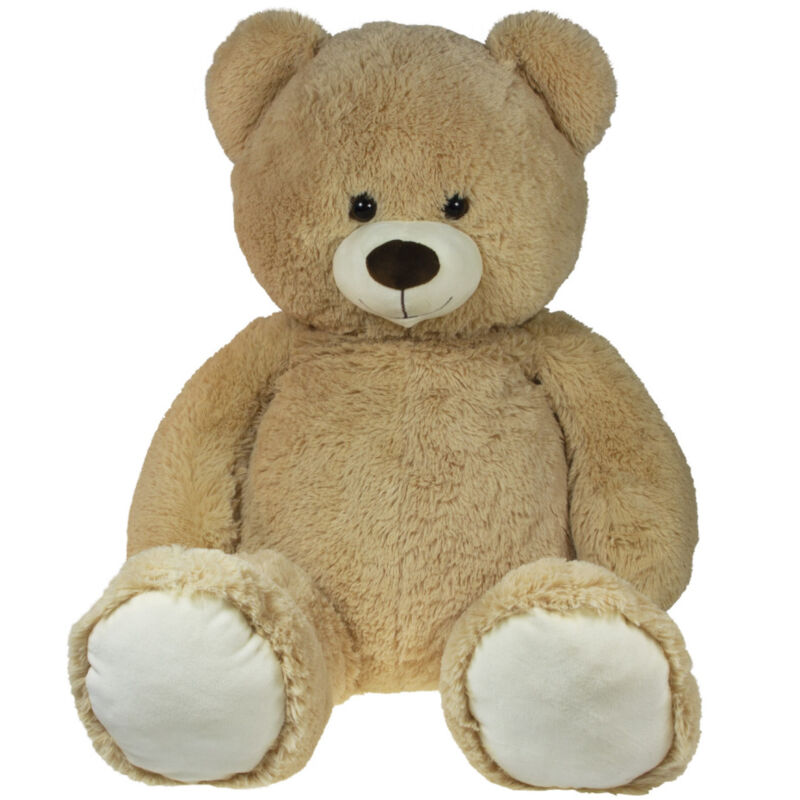 Jollity Works Knuffelbier 100 cm marrone chiaro