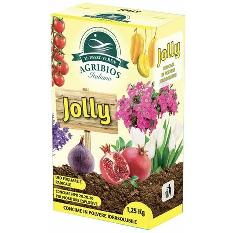 Jolly Concime NPK 20.20.20, in Polvere Idrosolubile, da 1,25 Kg | Agribios