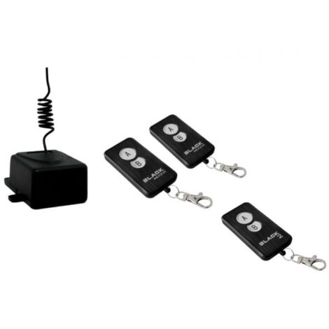 Jolly line black indoor kit ricevitore + 3 radiocomandi universali 2 ch 433.92 mhz per interno - JL2164-3