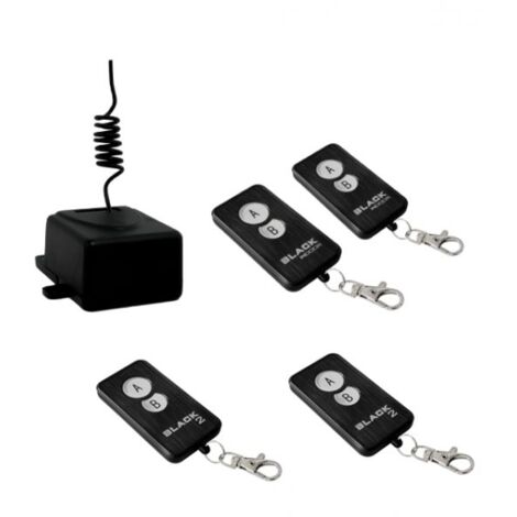Jolly line black indoor kit ricevitore + 4 radiocomandi universali 2 ch 433.92 mhz per interno - JL2164-4