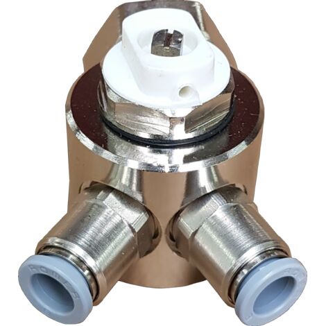 jollytherm Anschlussverteiler 2-fach 3/4'' Eurokonus auf 8 mm Stecksystem inkl. integriertem Schnellentlüfter - 10110