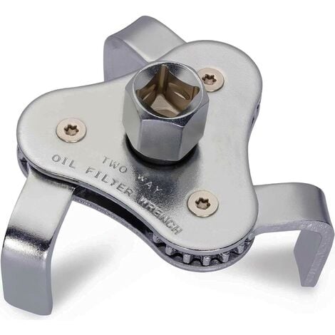 JOMAFA LLAVE DE FILTROS DE 3 GARRAS/EXTRACTOR DE FILTROS UNIVERSAL 63 a 102mm Especial patas planas Extractor Herramienta Filtro Aceite Car Tool de Motocicletas, Coches, Camiones, etc.