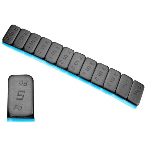 JOMAFA(3378x10M, 120 Pesos de Equilibrio de Llantas Contrapesas para equilibrado de Ruedas  10 Tiras de 12 ud x 5 Gramos  Color Negro  Pesas Adhesivas para balancear, 120)