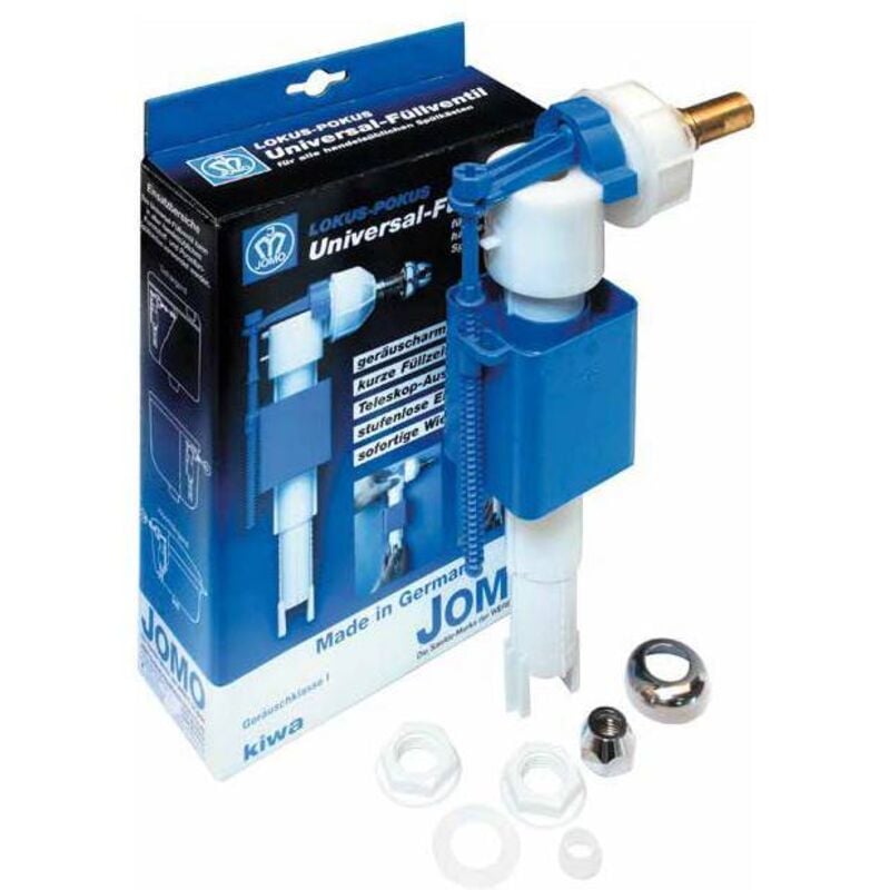 Jomo Lokus Pokus Vanne de remplissage universelle pour chasse d'eau quantité d'eau dans le réservoir est réglable, 6 litres en 34 secondes à 3 bars