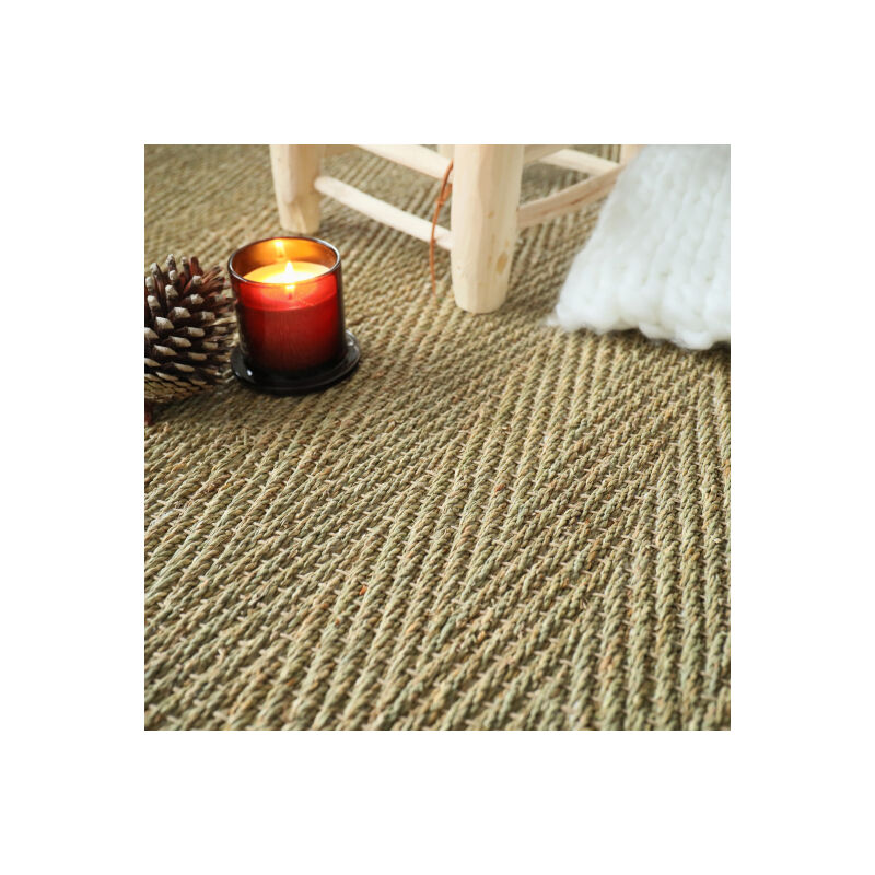 Décoweb - Jonc de mer - Assam - Chevron - Rouleau de 2m x 4m