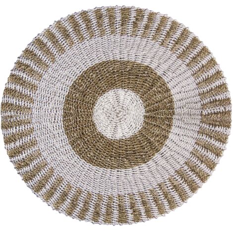 Jonc de Mer Rond Blanc & Tan - Soleil - 1m- Vendu par 1