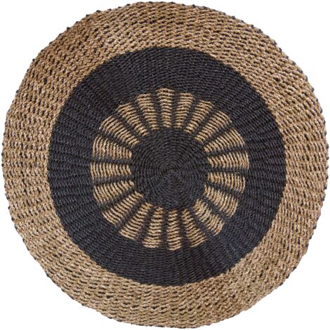 Jonc de Mer Rond Noir & Tan - Soleil Intérieur - 1m- Vendu par 1