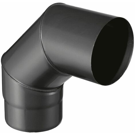 JONCOUX Coude 90° pour tuyau EMAIL 0,7 mm - Ø150 - Noir
