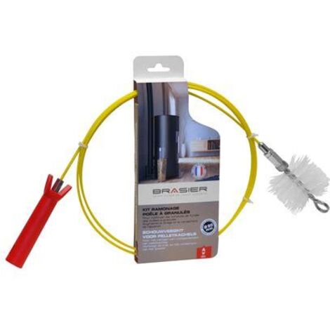 JONCOUX Kit de ramonage flexible Brasier - Longueur 3 m + brosse nylon Ø80 mm