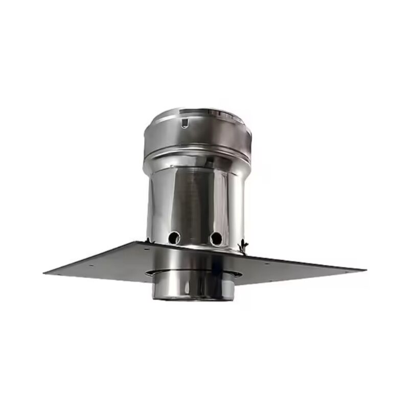 Kit Raccord pour poêle - Ø80mm/tubage Ø80mm - avec plaque 40x40cm - noir - Joncoux