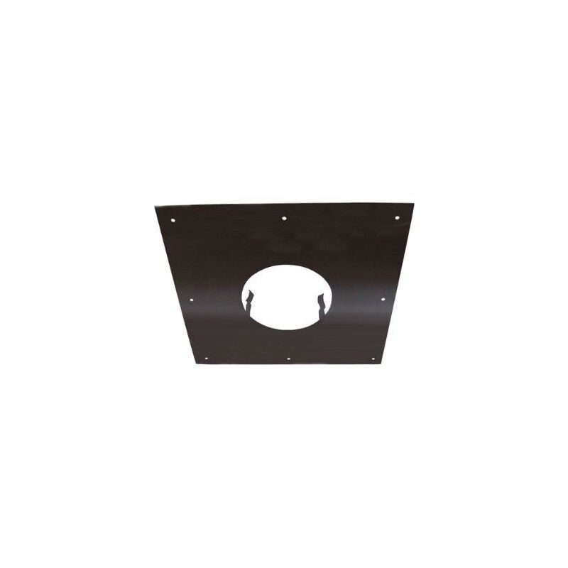 Plaque de propreté - 400x400MM - noire - pour conduit de diamètre 125MM - Joncoux