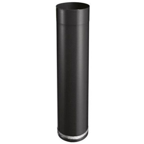 Joncoux – Rallonge télescopique 500 mm – Émail noir mat – Ø125 mm – Épaisseur 0,7 mm – Résistance haute température – Installation pro recommandée