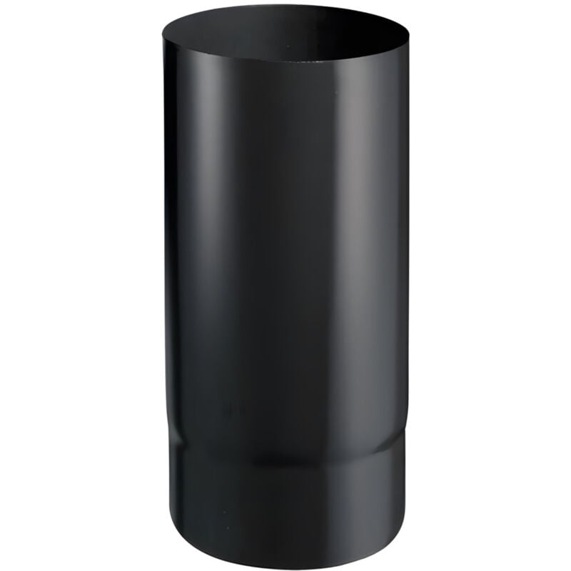 Tuyau email 0,7 haute température - Diamètre 140 - Elément 250 mm - Noir mat - Joncoux