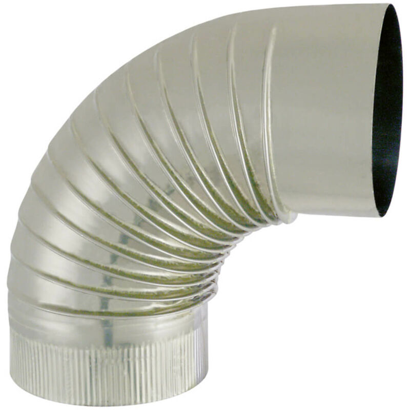 Tuyau tyral inox 304 - Diam. 125 - Coude plissé e 90° - Joncoux