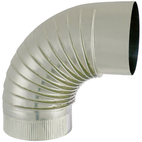 JONCOUX Tuyau TYRAL INOX  304 - Diam. 125 - Coude plissé E 90°