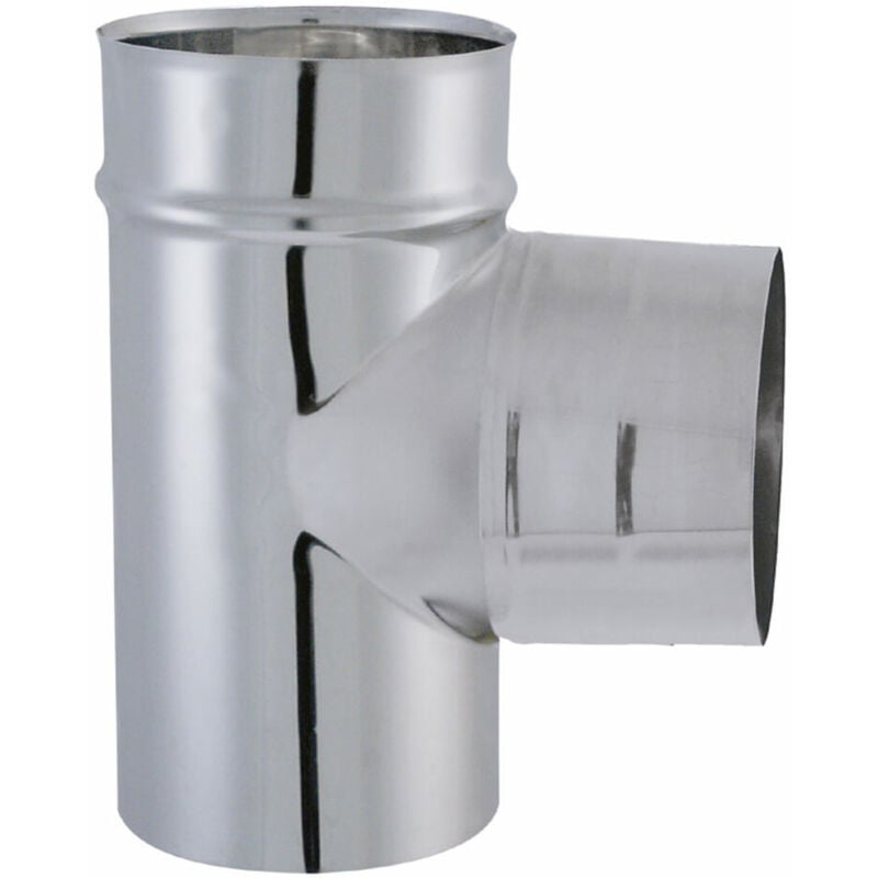 Tuyau tyral inox 304 - Diam. 153 - Té 90° double emboitement - Joncoux