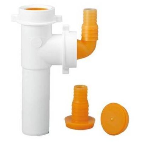 Jonction 2 voies diam. 40 avec lave-linge et connexion lave-vaisselle 120mm