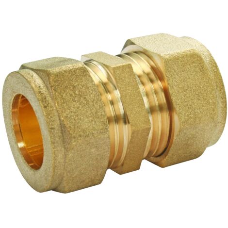 Jonction à compression laiton pour tube cuivre Ø14