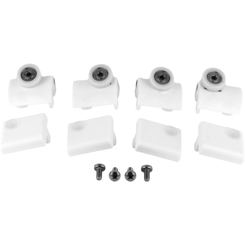 kit Roulette cabine douche pour porte à panneaux coulissants newcee samo RIC1079 blanc - blanc