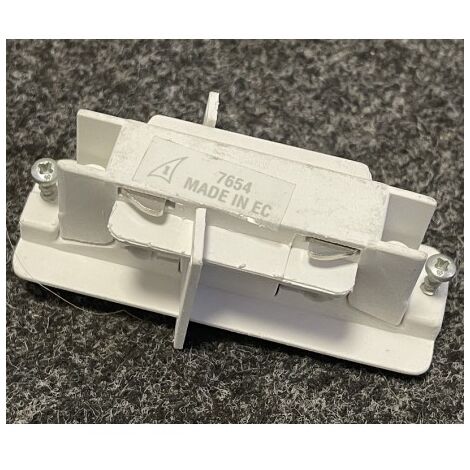 Jonction centrale blanc 81x37x32mm mecanique pour rail monophasé 3 allumages 230V/440V 16A TRAJECTOIRE 230331
