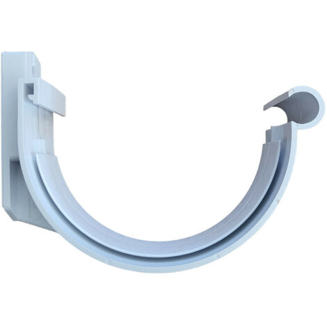 jonction (crochet) pvc gouttiere 25 blanche à coller - gouttiere 12.5 cm - Interplast