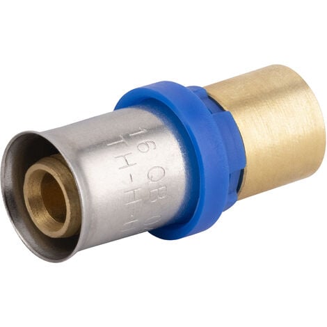 Jonction de conversion multicouche à sertir / cuivre à souder  NOYON & THIEBAULT Ø16 multicouche - Ø14 cuivre