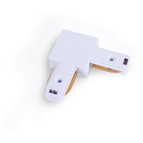 Jonction en angle 90º pour rail monophasé en PVC (Réf. BTMP) - Blanc