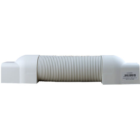 Jonction flexible 200 à 700 mm – Blanc – Pour goulotte 80 x 60 mm – Adaptation facile aux configurations – First Plast