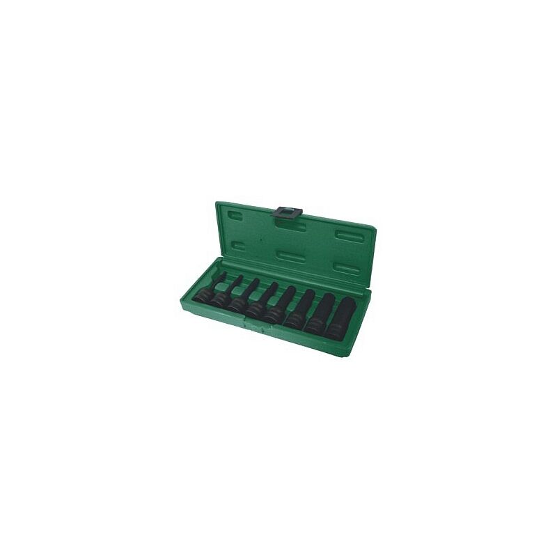 Jonnesway Klucze Imbusowe Udarowe 1/2' Complete 8 Pieces (5, 6, 8, 8, 10, 12, 14, 17, 19 mm), outil professionnel, usage intensif, pour travaux