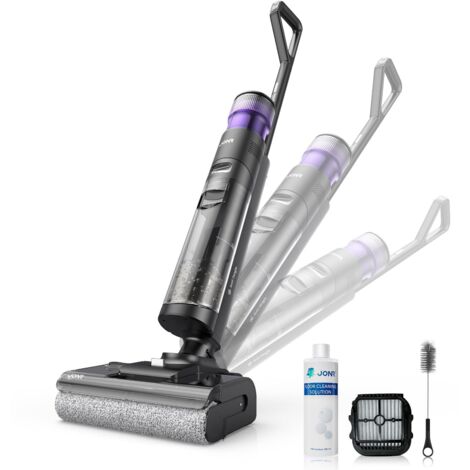Jonr Aspirapolvere Senza Fili ED12 Pro Max, 2 in 1 per Pavimenti Asciutti e Umidi, Posizionamento a 180°, Autopulizia con Acqua Calda, Asciugatura con Aria Calda, Pulizia dei Bordi