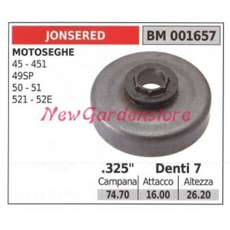 JONSERED Kettensägenmotor Kettenrad 45 451 49SP 50 51 521 52E .325' Zähne 7 001657