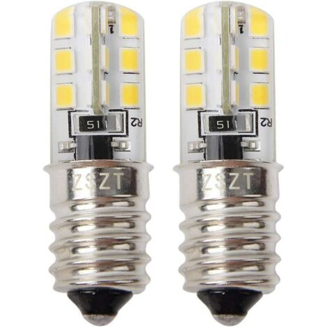 JOORR LED-Kühlschranklampe E14 2W (entspricht 10-25W Halogenlampe) Warmweiß 3000K, 220-240V, wasserdicht – 2er-Pack