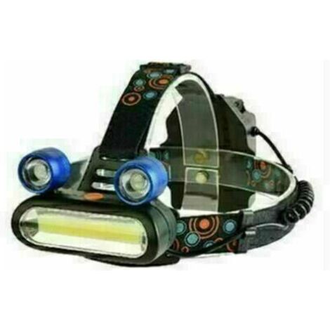 JOORRTLampe Frontale, Puissante Lampe Frontale Illuminée par LED, Rechargeable par USB Étanche à 180° Réglable pour Camping, Pêche, Grotte, Jogging et Randonnée Bleu
