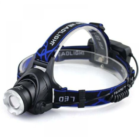 JOORRTPhare LED puissant phare torche Rechargeable phare réglable avec câble USB pour pêche vélo randonnée course Camping