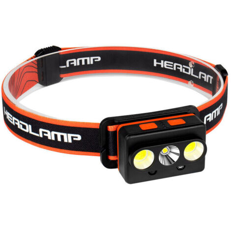 JOORRTPhare LED-Stirnlampe, wiederaufladbar über USB, Lumen mit weißem und rotem Modus, leistungsstarke IPX5 wasserdichte Stirnlampe zum Laufen, Campen, Lesen, Heimwerken, Radfahren, Angeln (A).