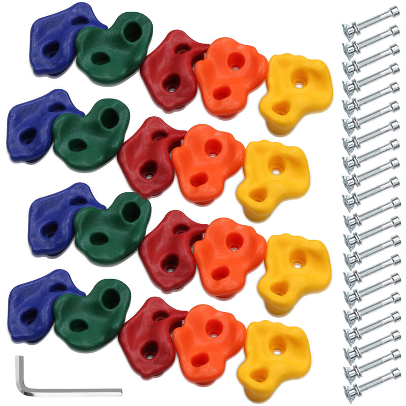 Jopassy - 20 pièces Prises d'escalade Multicolore pe d'escalade tient grande escalade tient extérieur pour tour de jeux