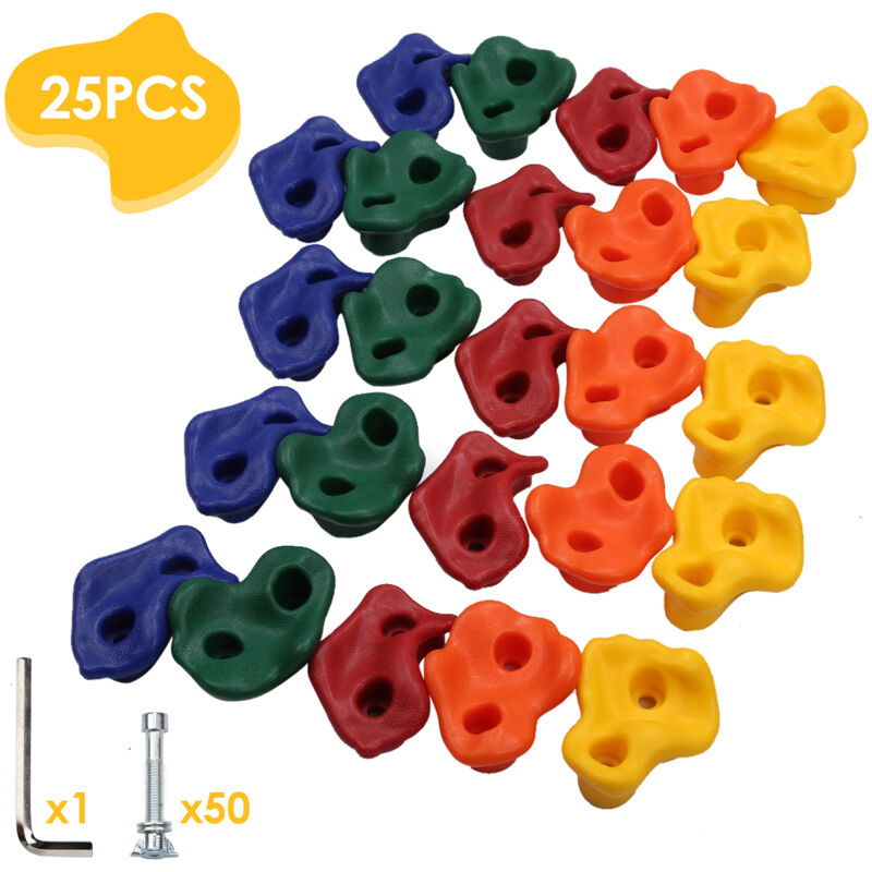 Jopassy - 25 pièces Prises d'escalade Multicolore pe d'escalade tient grande escalade tient extérieur pour tour de jeux