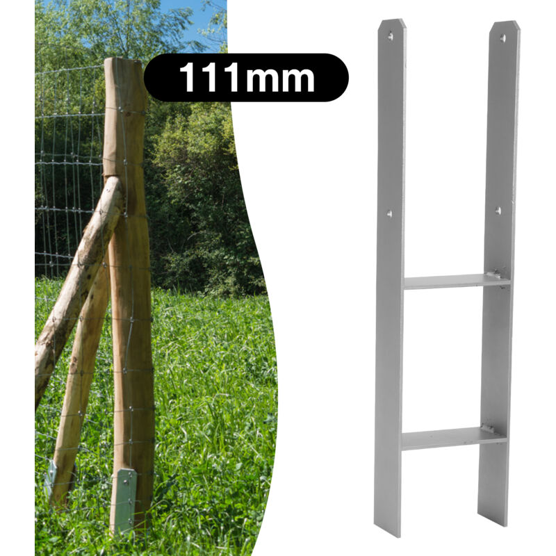 2x Ancres h support de poteau douille à enfoncer Ancres de poteau douille de sol 111 mm - Jopassy