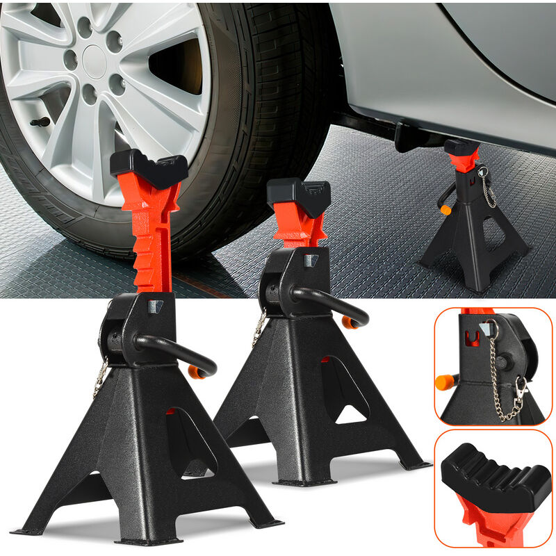 2x crics 3T pliants réglables pour voiture Crics pour SUV/Van/Caravane - Jopassy