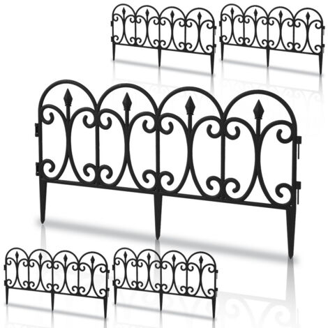 Jopassy 5X Bordi per prato Bordi per letto Elementi di recinzione Bordi per letto da giardino