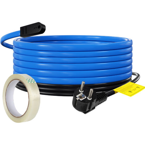 Jopassy 6m 102W Cavo di riscaldamento Cavo riscaldante antigelo autoregolante con termostato e 10 m di nastro adesivo IP68