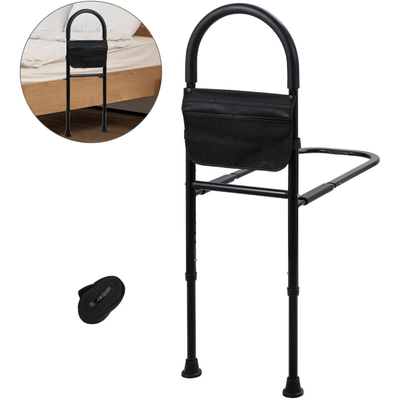 Jopassy - Aide à la verticalisation du lit Barrière de Lit Pour la Sécurité des Personnes Âgées Poignée de Lit Réglable en Hauteur Aide à L'entrée de