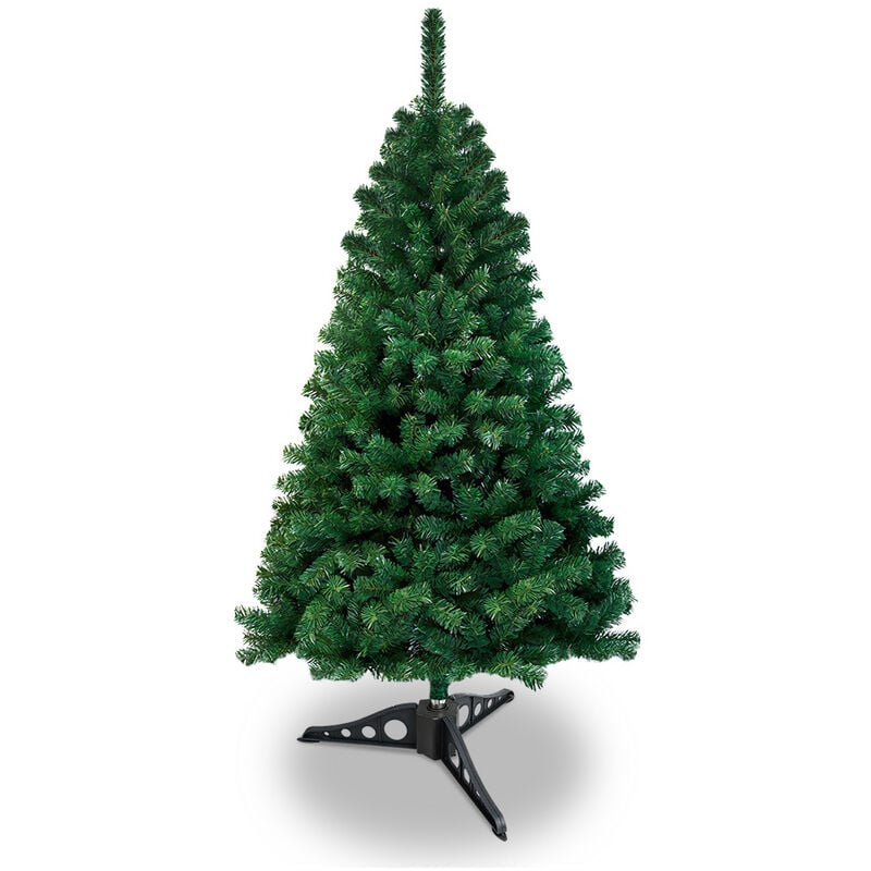 Albero di Natale artificiale di 120 cm, albero di Natale artificiale con supporto, verde - Jopassy