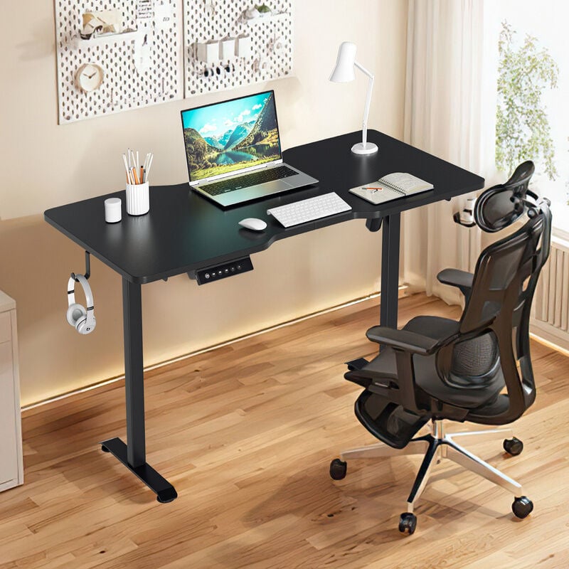 Einfeben - Jopassy Bureau réglable en hauteur électrique 120x60cm Bureau Motorisé Ergonomique, avec Contrôle de Mémoire, Hauteur Réglable, Noir