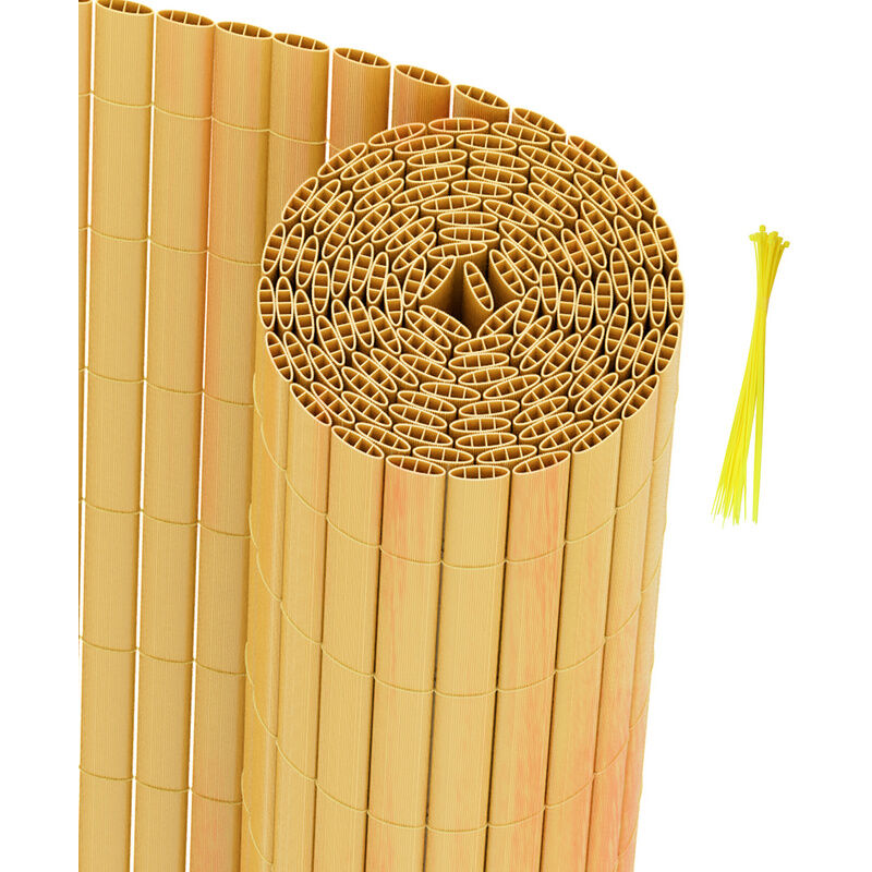 Canisse en pvc Canisse pvc pour jardin balcon terrasse. Balcon clôture brise-vent Bambou 100 x 900cm - Jopassy