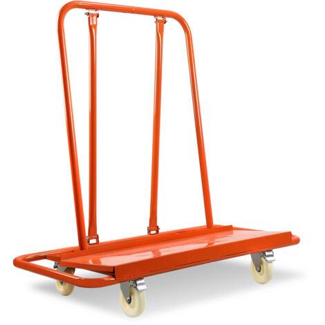 Jopassy Carrello portapiatti 115 x 56 x 119 cm Carrello di trasporto Con cinghie fino a 1000 kg Arancione