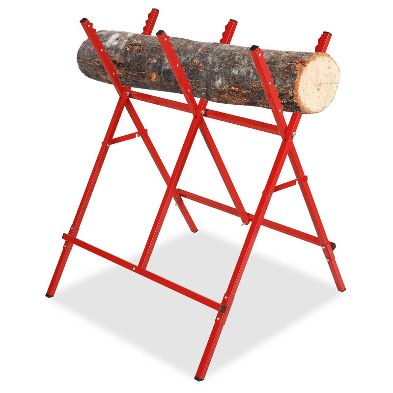 Chevalet de sciage Chevalet à bûches en acier Haute qualité Chevalet de tronçonnage Pliable couper le bois - Jopassy