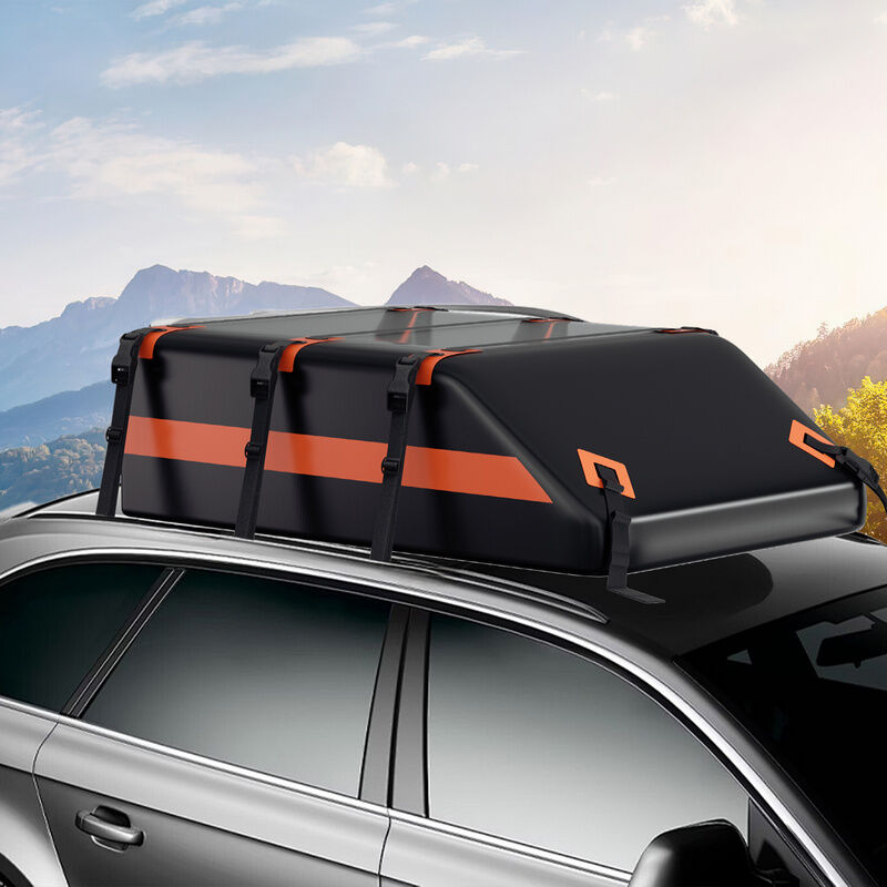 Coffre de toit 550L Coffre à bagages Coffre de toit pliable pour voiture Sac de toit noir - Jopassy