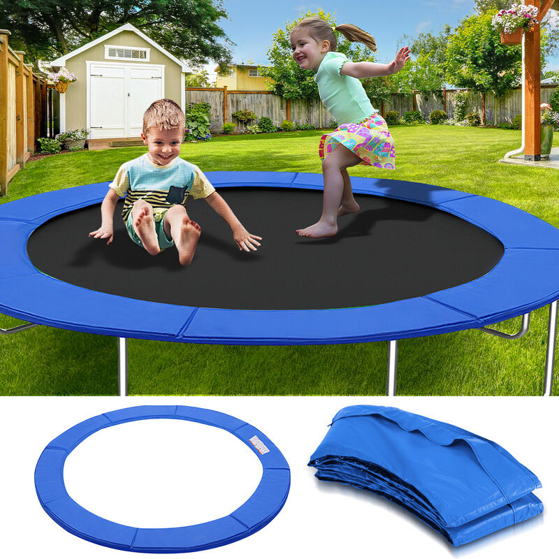 Coussin de Protection pour Trampoline de Remplacement, Trampoline Couverture Rembourrage, 244 cm, Bleu - Jopassy