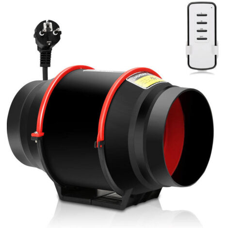 Jopassy Estrattore da condotto 150 mm, estrattore d'aria silenzioso, ventilatore, regolatore di velocità variabile del motore